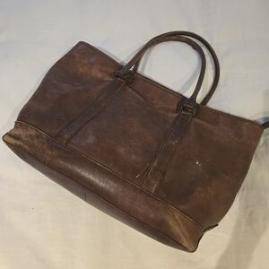 L.L. Bean Brown Genuine Leather Tote